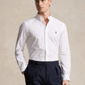 RALPH LAUREN-Camicia in Popeline di Cotone Stretch Bianco-TRYME Shop