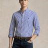 RALPH LAUREN-Camicia in Popeline Elasticizzato a Righe Blu/Bianco-TRYME Shop