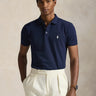 RALPH LAUREN-Polo in Piqué Stretch Custom Slim Fit Blu-TRYME Shop