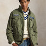 RALPH LAUREN-Giacca Field Jacket con Patch Verde Militre-TRYME Shop