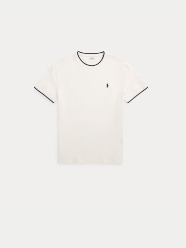 T-shirt van jersey mesh classic fit wit