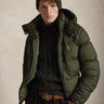 RALPH LAUREN-Giacca in Ripstop Idrorepellente Opaco con Cappuccio Oliva-TRYME Shop