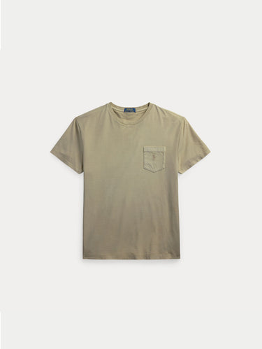 T-shirt con Taschino Custom Slim Fit Oliva