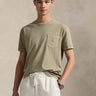 RALPH LAUREN-T-shirt con Taschino Custom Slim Fit Oliva-TRYME Shop