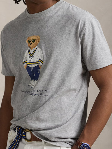 T-Shirt mit Polo Bear Druck Grau