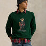 RALPH LAUREN-Felpa Girocollo con Polo Bear Verde-TRYME Shop