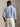 Camicia in Lino Custom Fit a Righe Blu/Bianco