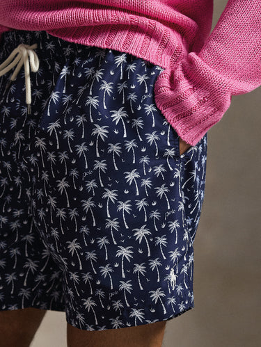 Maillot de bain Traveler à motif palmiers bleu
