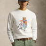 RALPH LAUREN-Felpa Girocollo con Polo Bear Bianco-TRYME Shop