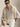 Chemise rayée en lin coupe ajustée beige/blanc