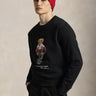 RALPH LAUREN-Felpa Gircollo con Stampa Polo Bear Nero-TRYME Shop
