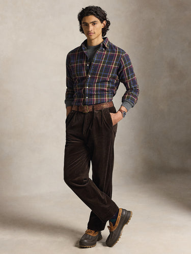 Multicolor Plaid Cotton Flannel Shirt