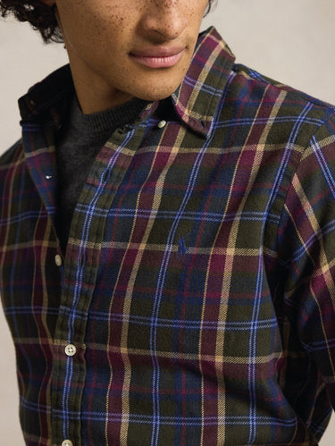 Multicolor Plaid Cotton Flannel Shirt