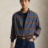 RALPH LAUREN-Camicia a Quadri in Flanella di Cotone Blu/verde/Vino-TRYME Shop