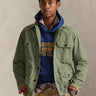 RALPH LAUREN-Overshirt in Cotone Canvas Vintage Verde-TRYME Shop