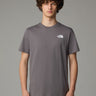 THE NORTH FACE-T-shirt Maniche Corte con Stampa Redbox Grigio-TRYME Shop