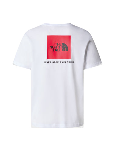Kurzarm-T-Shirt mit Redbox-Print Weiß