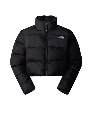 Saikuru Cropped Boxy Puffer Jacket Black