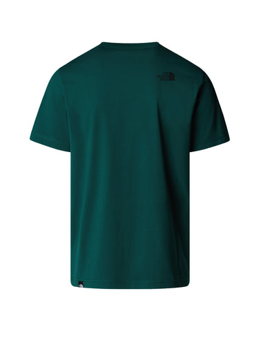Kurzarm-T-Shirt mit grünem Druck
