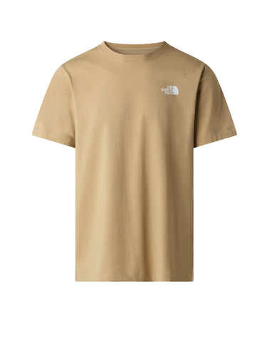Crew Neck T-shirt with Back Logo Beige