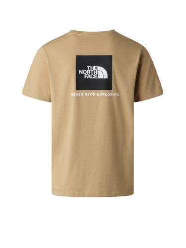 Crew Neck T-shirt with Back Logo Beige