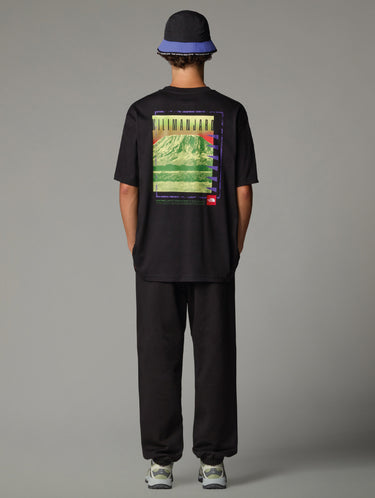 Oversize-T-Shirt mit schwarzem Print