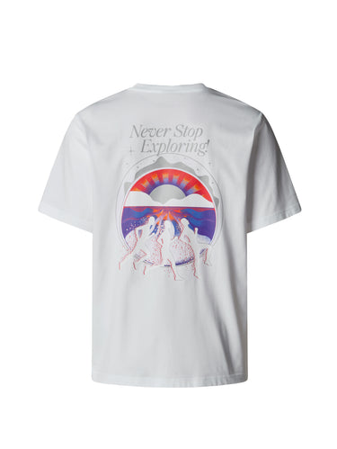 T-shirt con Stampa Posteriore Bianca