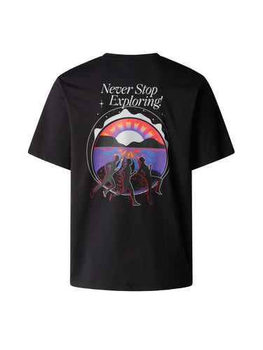 T-shirt con Stampa Posteriore Nero