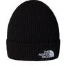 THE NORTH FACE-Berretto in Maglia a Coste con Logo Nero-TRYME Shop