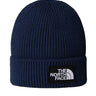 THE NORTH FACE-Berretto in Maglia con Logo Frontale Blu-TRYME Shop