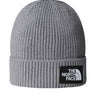 THE NORTH FACE-Berretto in Maglia con Logo Frontale Grigio-TRYME Shop