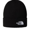 THE NORTH FACE-Berretto in Maglia con Logo Frontale Nero-TRYME Shop