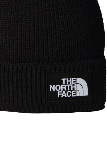Black Knit Beanie with Front Logo