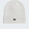 THE NORTH FACE-Berretto in Maglia con Mini Logo Frontale Bianco-TRYME Shop