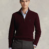 RALPH LAUREN-Maglia in Cashmere Lavorata a Trecce con Mezza Zip Vino-TRYME Shop
