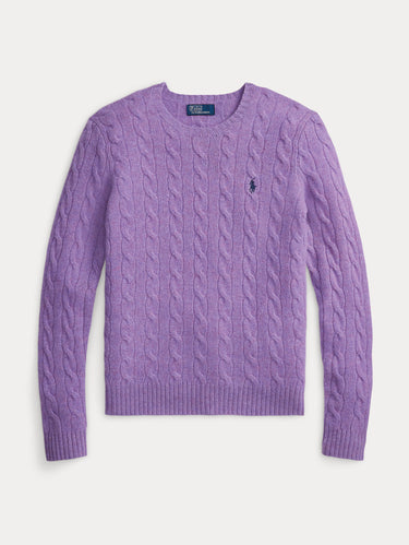Maglia a Trecce in Misto Cashmere Ametista