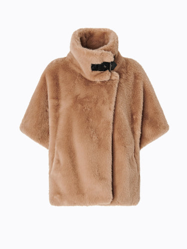 Cappa in Ecofur Aspen con Collo Alto Toupe