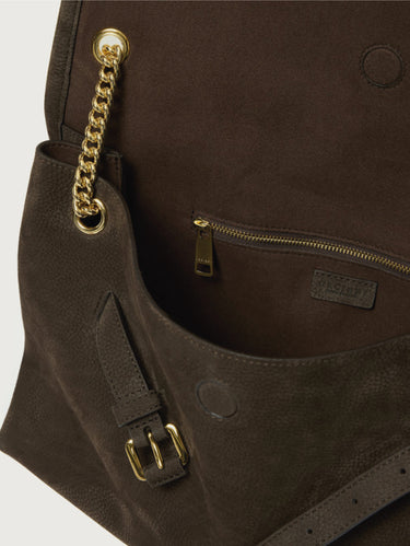Borsa in Nabuck Martellato Venus Midi Testa di Moro