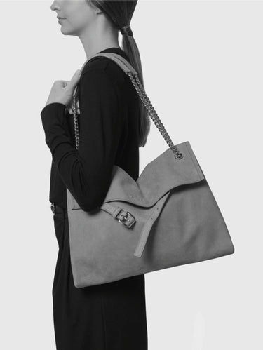 Borsa in Nabuck Martellato Venus Midi Testa di Moro