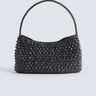 DRAGON DIFFUSION-Borsa a Spalla in Pelle Intrecciata Basil Cactus Nero-TRYME Shop