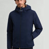 WOOLRICH-Giaccone Microfibra Mountain Cloth Blu-TRYME Shop