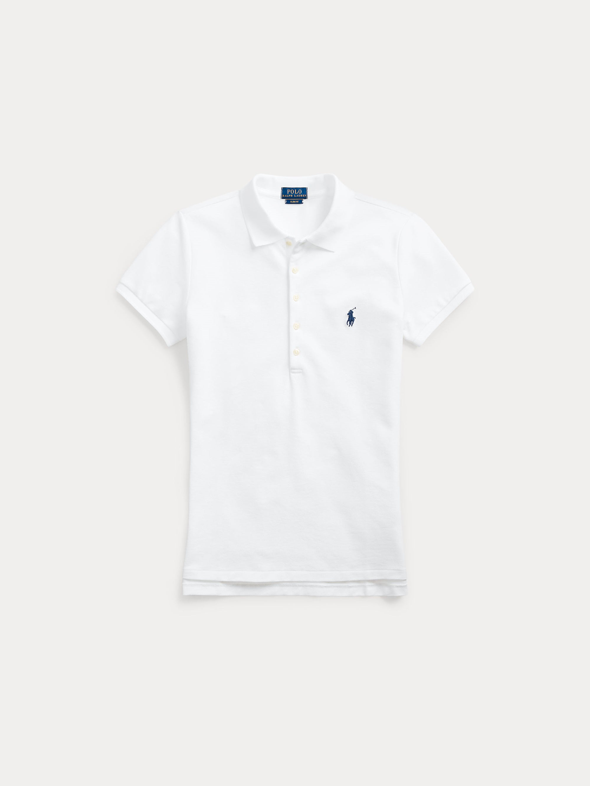 Weißes Slim-Fit-Polo