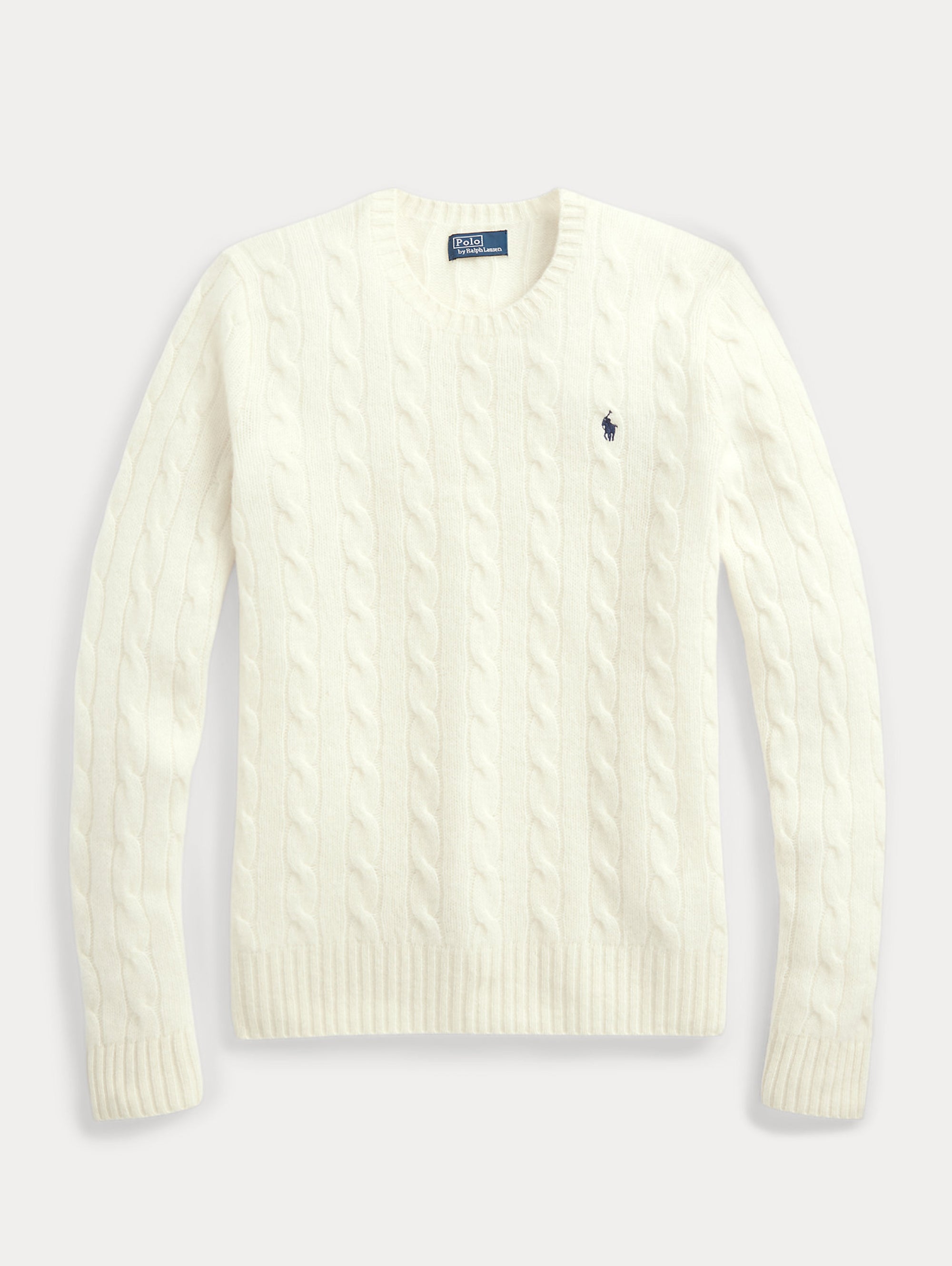 Cream Cashmere Blend Cable Sweater