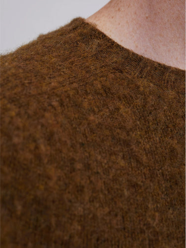 Birnir Olive Scottish Wool Crewneck Sweater