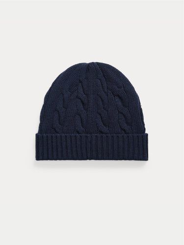 Blue Cable-Knit Beanie