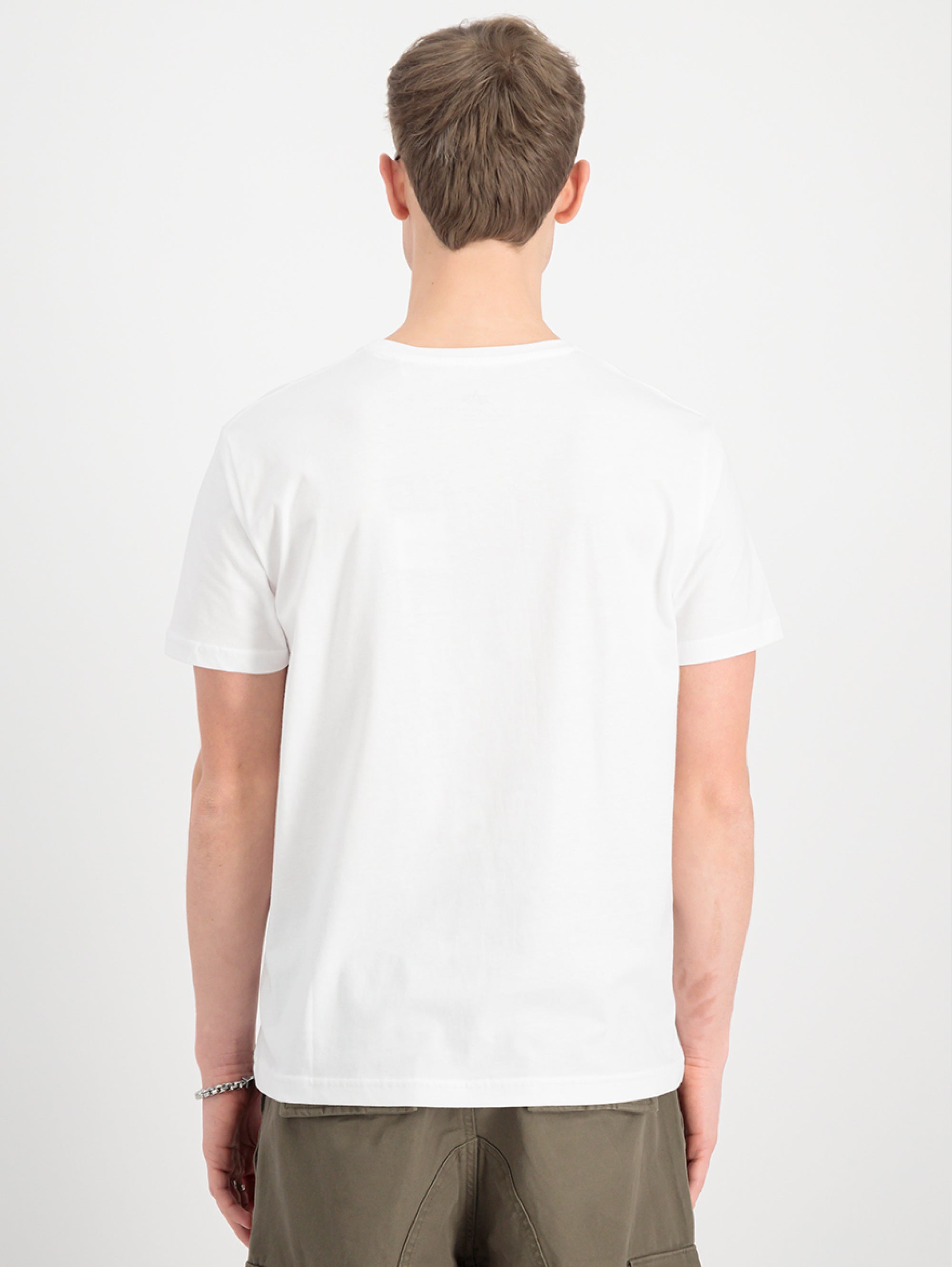 T-shirt con Stampa Camouflage Bianco