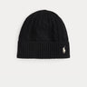 RALPH LAUREN-Berretto con Lavorazione a Trecce Nero-TRYME Shop