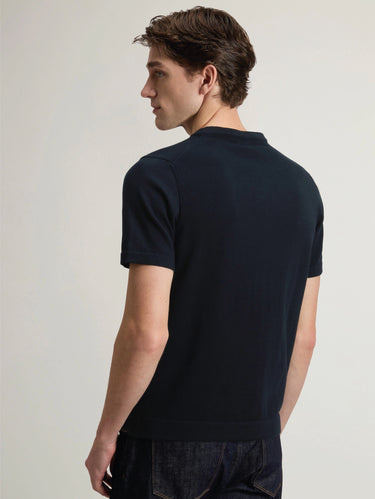 Blue Cotton Knit T-shirt