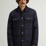 WOOLRICH-Giacca a Camicia Quadri in misto Lana Imbottita Blu-TRYME Shop