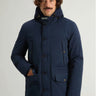 WOOLRICH-Parka in Microfibra Mountain Cloth Blu-TRYME Shop